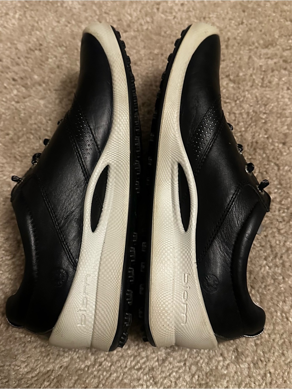Ecco Biom Hybrid Shoes Womens 9-9.5 40 Black Yak Leather Golf Spikeless Comfort - Picture 4 of 8
